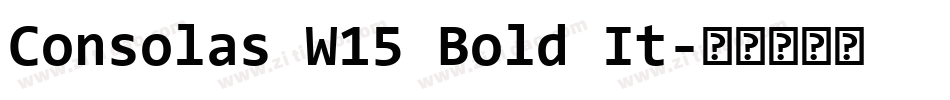 Consolas W15 Bold It字体转换